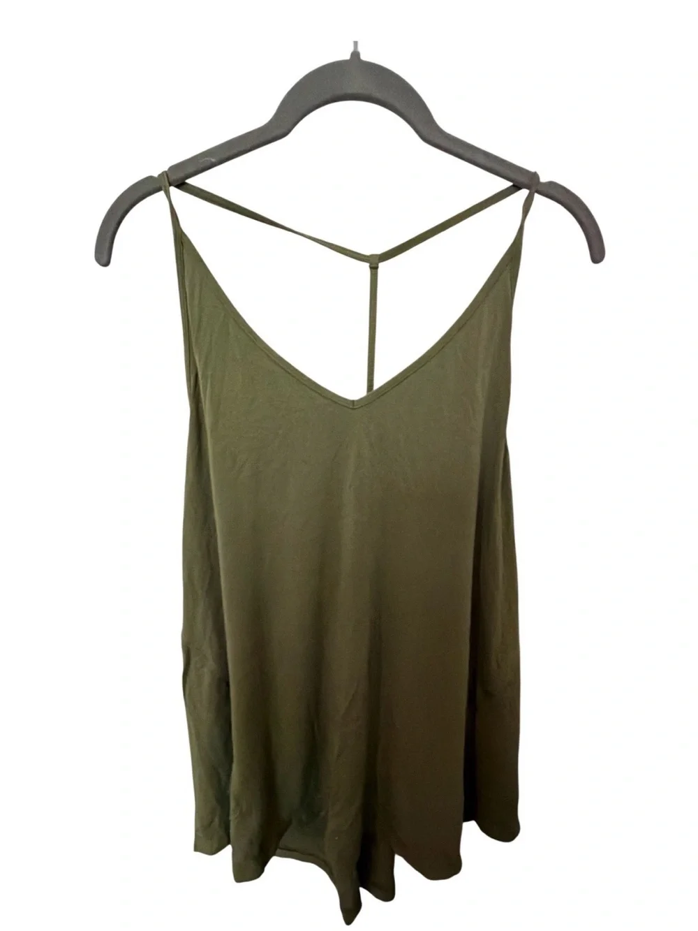 lululemon athletica Olive Green V-Neck T-Back Camisole